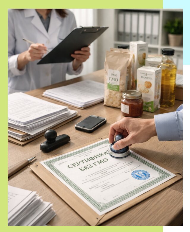 Получение сертификата Без ГМО для продукции в Надыме